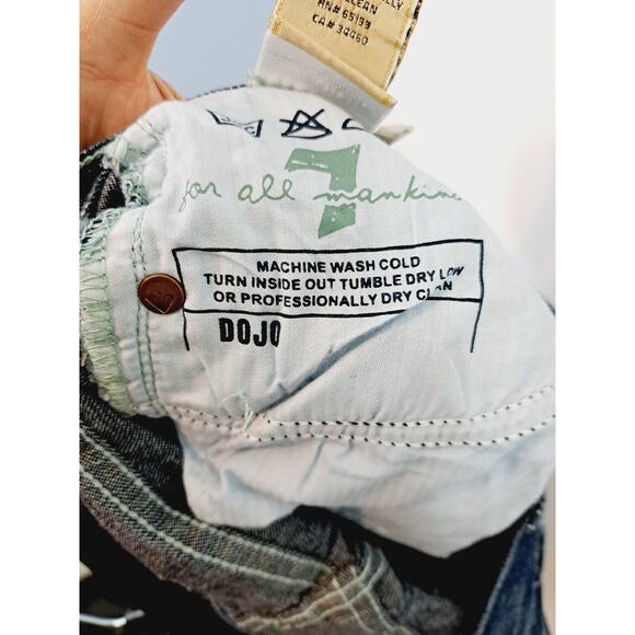 7 For All Mankind New Deadstock Capri Dojo Jeans Size 24 Swarovski Crystallized - Picture 6 of 8